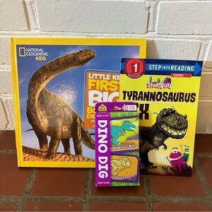 Kids Dinosaur book and game bundle